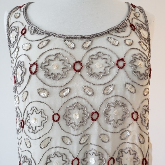 Willow & Clay beaded tank top size medium - Picture 2 of 4